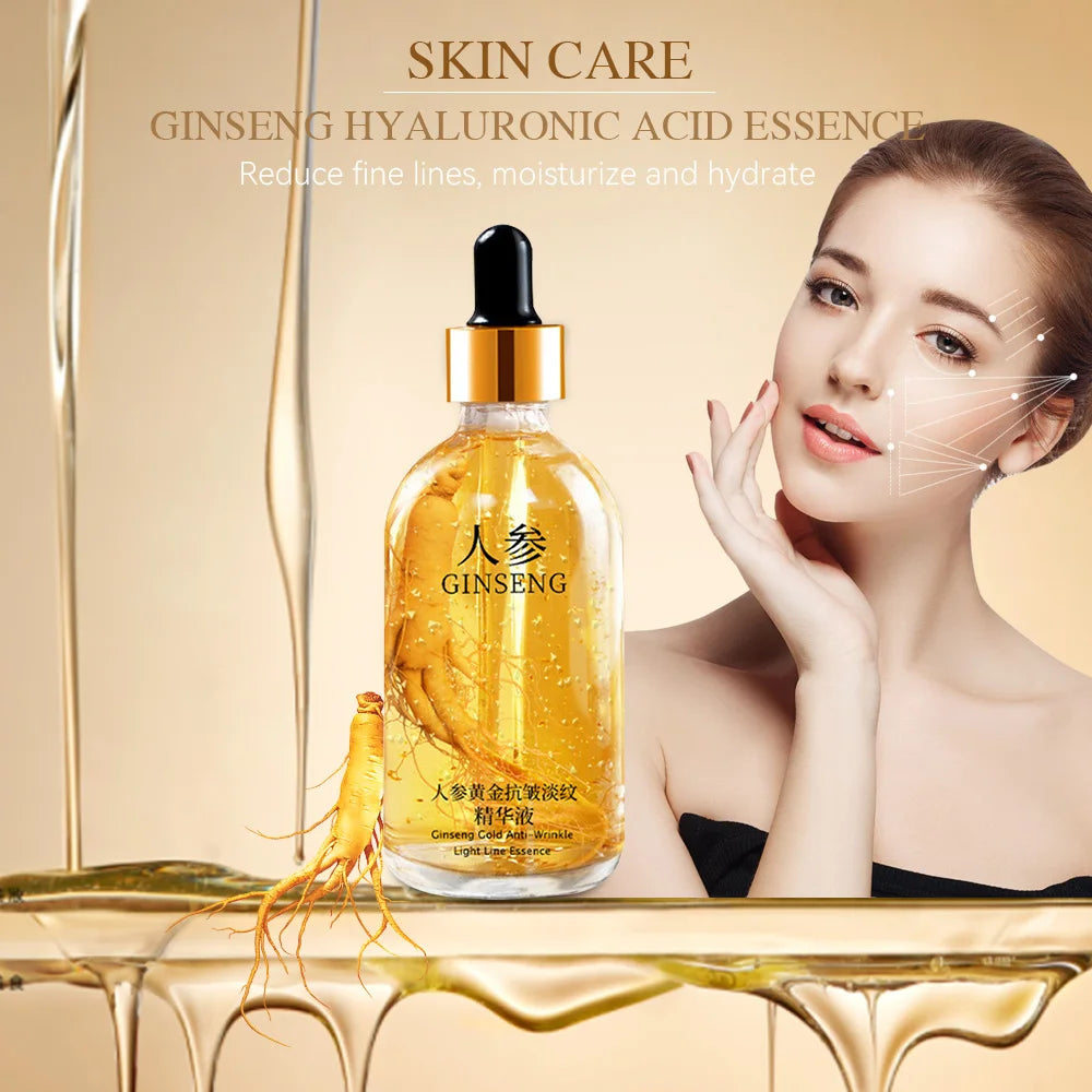 100ml Face Essence 24K Gold Hyaluronic Acid Niacinamide Anti-aging Face Lift Collagen Whiten Moisturize Skin Care Essence Makeup